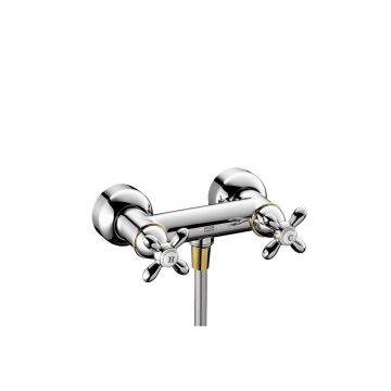 Смеситель для душа Axor (Аксор) Carlton, с двумя рукоятками, 17630090 хром/золото