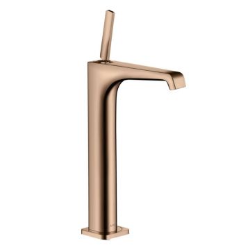 Смеситель для раковины Axor (Аксор) Citterio E, однорычажный, 250, для накладной раковины, 36104300 полированное красное золото