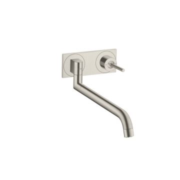 Кухонный смеситель Axor (Аксор) Uno, однорычажный, настенный, 38815800 сталь