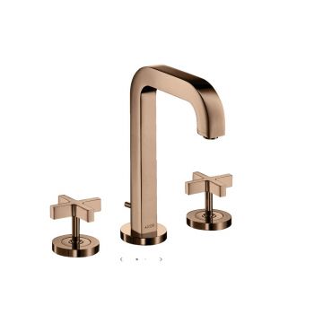 Смеситель для раковины Axor (Аксор) Citterio, на 3 отверстия, 39133300 полированное красное золото