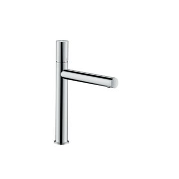 Смеситель для раковины Axor (Аксор) Uno, однорычажный, с рукояткой zero, с незапираемым сливным набором 45003000 хром