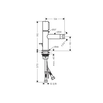 Смеситель для биде Axor (Аксор) Uno Select с донным клапаном pop-up, 45210000 хром