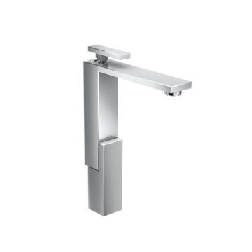 Смеситель для раковины Axor (Аксор) Edge, 280, однорычажный, со сливным клапаном push-open - diamond 46031000 хром