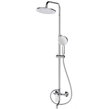 Душевая стойка BelBagno (Бельбагно)Aurora со смесителем и изливом, хром AURORA-VSCM-CRM