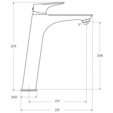 Смеситель для накладной раковины BelBagno (Бельбагно)Marino без донного клапана, хром MARINO-LMC-CRM-W0