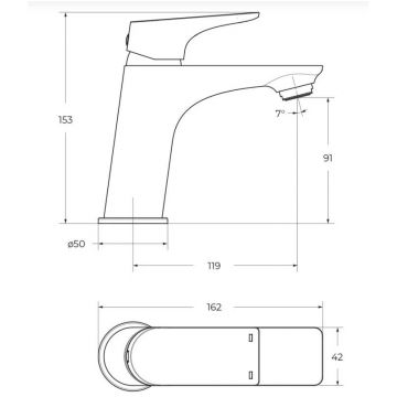 Смеситель для раковины BelBagno (Бельбагно)Marino без донного клапана, хром MARINO-LVM-CRM-W0