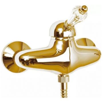 Смеситель для душа Cezares (Цезарис) однорычажный, золото, ручкa Swarovski VINTAGE-DM-03/24-Sw