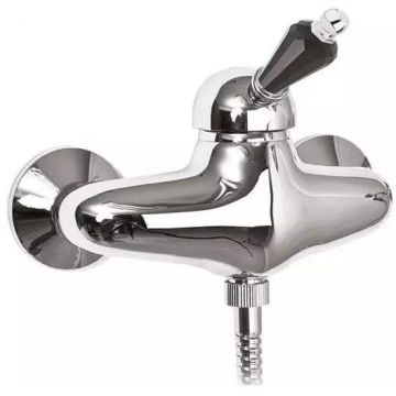 Смеситель для душа Cezares (Цезарис) однорычажный, хром, ручка Swarovski Nero VINTAGE-DM-01-Sw-N