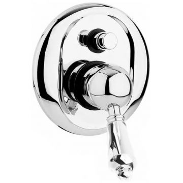 Встраиваемый однорычажный смеситель Cezares (Цезарис) для душа с переключателем, хром, ручка хром ELITE-VDIM-01-M