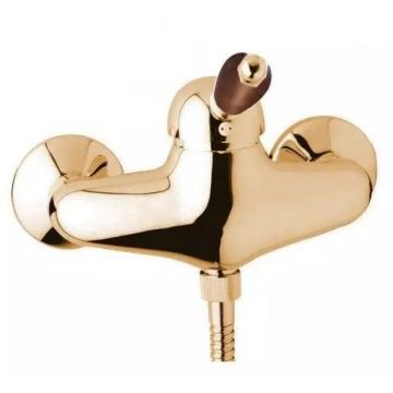 Смеситель для душа Cezares (Цезарис) однорычажный, исполнение бронза, ручка орех ELITE-DM-02-Nc