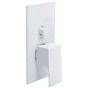 Встраиваемый однорычажный смеситель Cezares (Цезарис) для душа с переключателем, исполнение белый матовый PORTA-VDIM-BIO