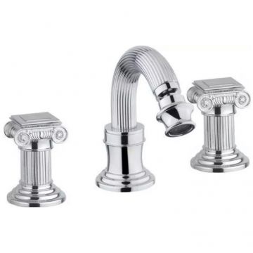 Смеситель для биде Cezares (Цезарис) на три отверстия с донным клапаном, хром OLIMP-BBS2-01-O