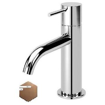 Смеситель для раковины Cezares (Цезарис) однорычажный, с донным клапаном, исполнение Sunset LEAF-LSM2-L-SS