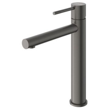 Смеситель для накладной раковины Cezares (Цезарис) однорычажный без донного клапана, оружейная сталь RELAX-LC2-GM-W0