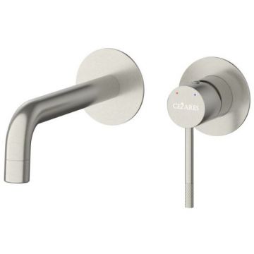 Смеситель для раковины Cezares (Цезарис) встраиваемый с внутренней частью, без донного клапана, сатин RELAX-BLI2-1-IN-W0