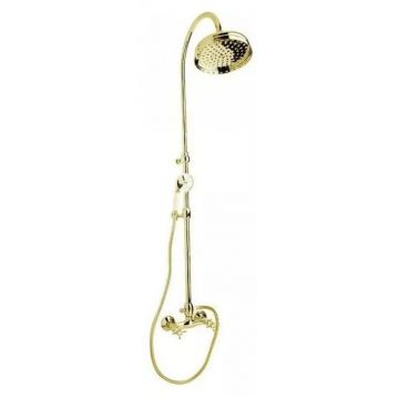 Душевая колонна Cezares (Цезарис) со смесителем, верхним и ручным душем, Золото, ручка ручного душа Золото LORD-CD-03/24-M