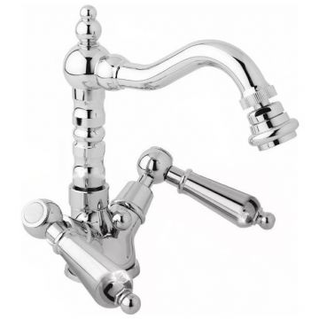 Смеситель на биде Cezares (Цезарис) с донным клапаном, исполнение хром, ручки хром FIRST-BS2-01-M