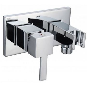 Смеситель для душа Cezares (Цезарис) и гигиенического душа со штуцером-держателелем, хром CZR-DA6-01