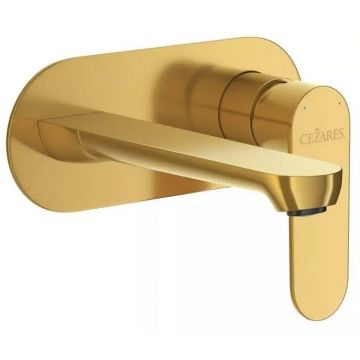 Смеситель для раковины Cezares (Цезарис) встраиваемый с внутренней частью, без донного клапана, брашированное золото STYLUS-BLI1-BORO-W0