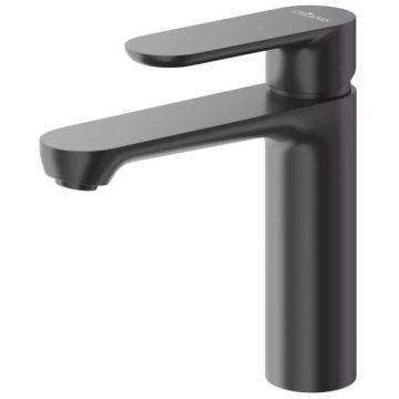 Смеситель для раковины Cezares (Цезарис) однорычажный с донным клапаном, черный матовый STYLUS-LS-NOP