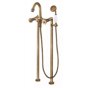Напольный Смеситель для ванны Cezares (Цезарис) с ручным душем, исполнение бронза, ручки Бронза APHRODITE-VDP-02-S1