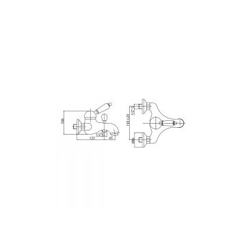 Напольный смеситель для ванной Cezares (Цезарис) однорычажный в комплекте с ручным душем, бронза, Svarovski VINTAGE-VDPM-02-Sw
