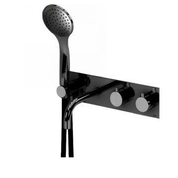 Смеситель с термостатом для ванны, для душа Cezares (Цезарис) Articoli Vari черный (CZR-B-VDM2-T-NOP)