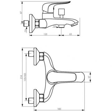 Смеситель для ванны Damixa (Дамикса) Palace Evo 2 321000000 хром