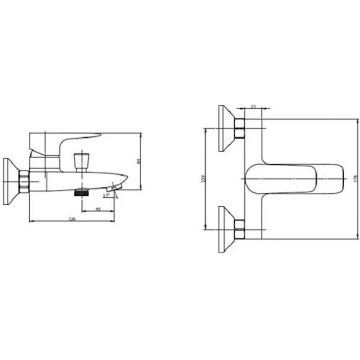 Смеситель для ванны Damixa (Дамикса) Origin Evo 781000000 хром