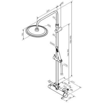 Душевая система Damixa Scandinavian Pure 936710300 черный