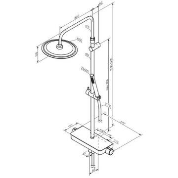 Душевая система Damixa Scandinavian Pure 936730300 черный