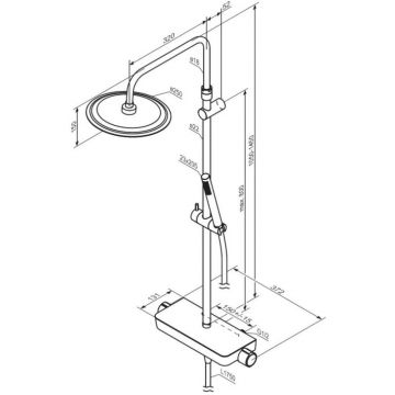 Душевая система Damixa Scandinavian Pure 936750300 черный