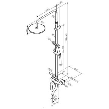 Душевая система Damixa Jupiter 977740300 черный