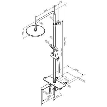 Душевая система Damixa Jupiter 977760300 черный