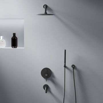 Встраиваемая душевая система Damixa (Дамикса) Scandinavian Pure, черный, с ванно-душевым смесителем 936510300