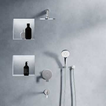 Встраиваемая душевая система Damixa (Дамикса) Apollo хром, смеситель с изливом 947510000