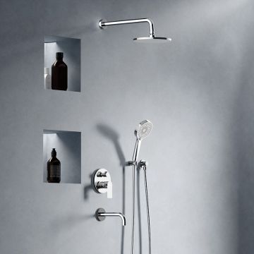 Встраиваемая душевая система Damixa (Дамикса) Apollo хром, смеситель с изливом 947510000