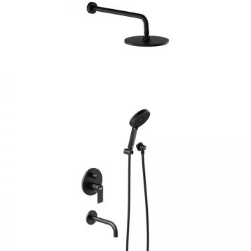 Встраиваемая душевая система Damixa (Дамикса) Apollo черный, с ванно-душевым смесителем 947510300