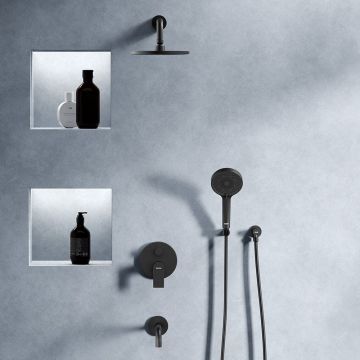 Встраиваемая душевая система Damixa (Дамикса) Apollo черный, с ванно-душевым смесителем 947510300