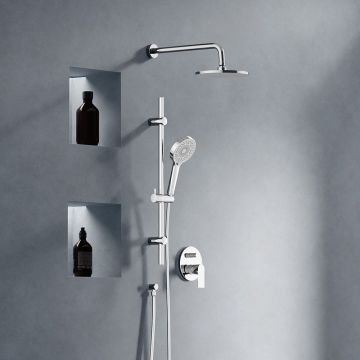 Встраиваемая душевая система Damixa (Дамикса) Apollo хром, с душевым смесителем и штангой 947530000