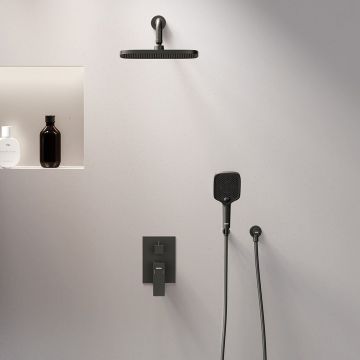 Встраиваемая душевая система Damixa (Дамикса) Gala черный, ванно-душевой смеситель, 953520300