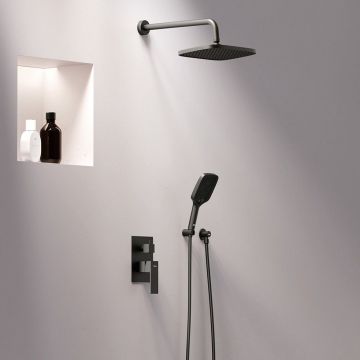 Встраиваемая душевая система Damixa (Дамикса) Gala черный, ванно-душевой смеситель, 953520300