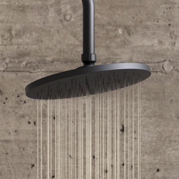 Душевая система Damixa (Дамикса) Jupiter черный, 225 мм верхний душ, 120 мм ручной, штанга 1010 мм, арт. 977000300