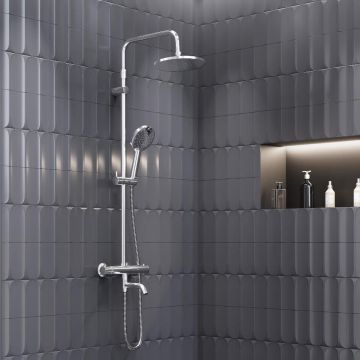 Душевая система Damixa (Дамикса) Jupiter хром, с ТМС смесителем, ванна/душ, 977810000