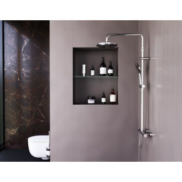 Душевая система Damixa (Дамикса) Option, верхний душ 230 мм, ручной душ 120 мм, 1 режим, хром DX218091000