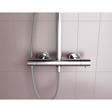 Душевая система Damixa (Дамикса) Option, верхний душ 230 мм, ручной душ 120 мм, 1 режим, хром DX218091000