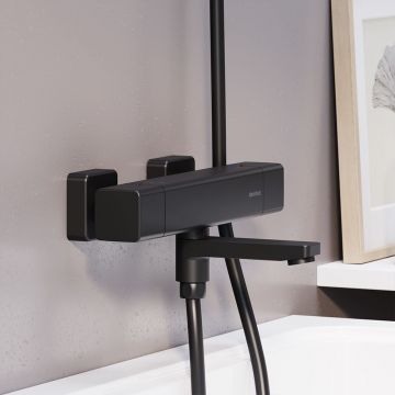 Термостатный смеситель для ванны и душа Damixa (Дамикса) Gala черный, 533000300