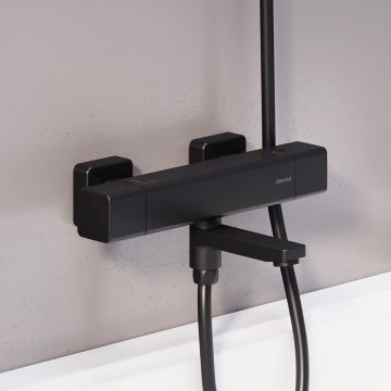 Термостатный смеситель для ванны и душа Damixa (Дамикса) Gala черный, 533000300