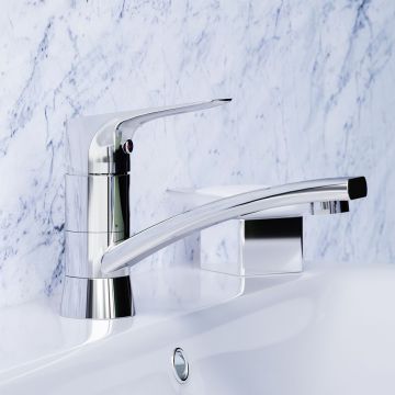 Смеситель для умывальника Damixa (Дамикса) Jupiter хром, поворотный излив, 770220001