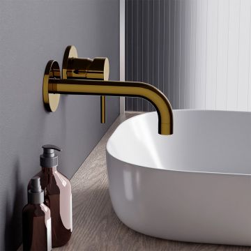 Встраиваемый смеситель для раковины Damixa (Дамикса) Scandinavian Pure, золото, 360260600